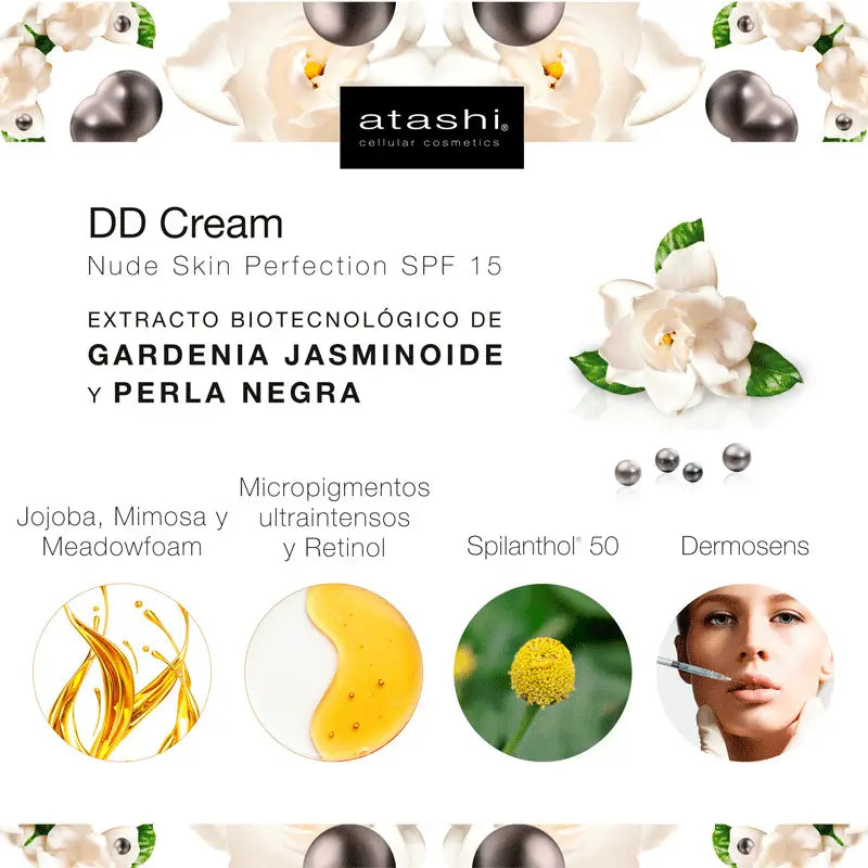 Atashi Dd Crema Idratante Con Colore Spf 15 - Tonalità Bronzo Intenso