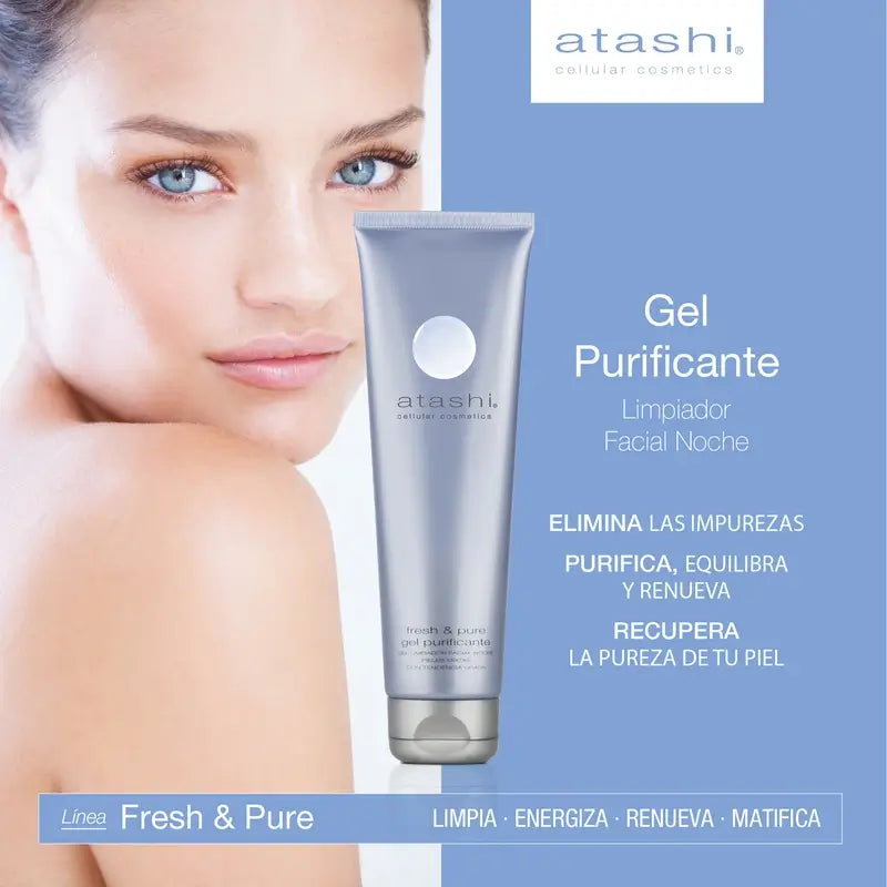 Atashi Facial Cleansing Gel Purificante e Opacizzante Pelle Grassa 150Ml