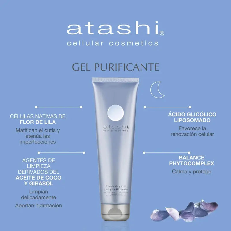Atashi Facial Cleansing Gel Purificante e Opacizzante Pelle Grassa 150Ml