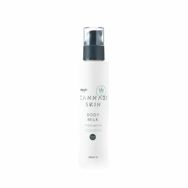 Atopyk Cannabiskin Bodymilk Latte naturale idratante per il corpo CBD, 200 ml