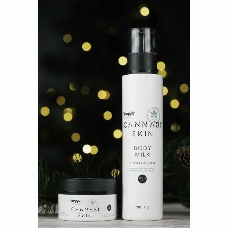 Atopyk Cannabiskin Bodymilk Latte naturale idratante per il corpo CBD, 200 ml