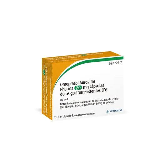 Aurovitas Omeprazolo Pharma Efg 20 Mg , 14 capsule gastroresistenti in blister