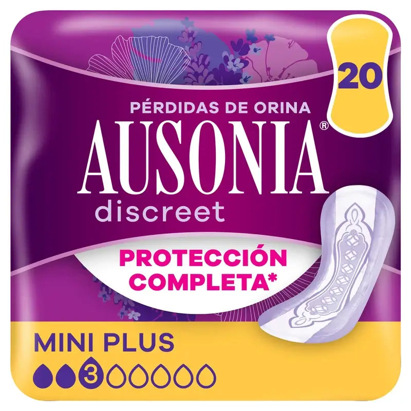 Ausonia Discreet Mini Plus pastiglie per la perdita di urina, 20 unità