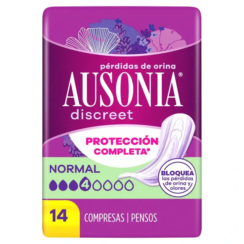 Ausonia Pads discreti per perdite di urina normali, 14 unità