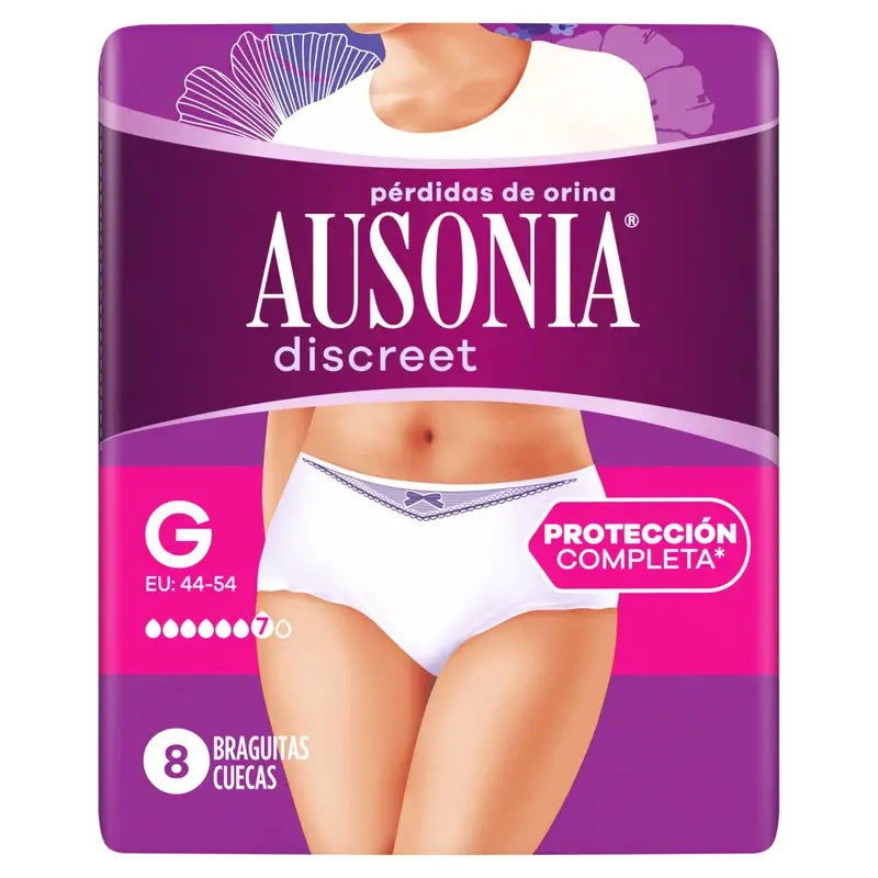 Ausonia Discreet Incontinence Slip taglia Plus G, 8 Slip