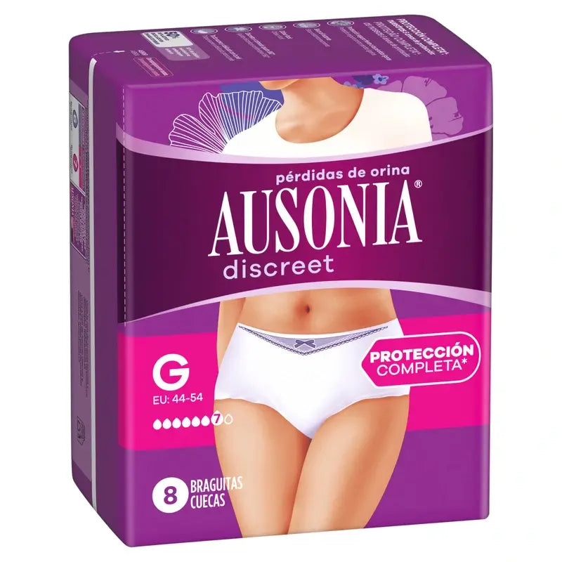 Ausonia Discreet Incontinence Slip taglia Plus G, 8 Slip