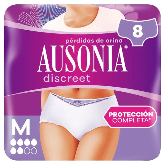 Ausonia Slip per incontinenza discreto Taglia normale M, 8 Slip