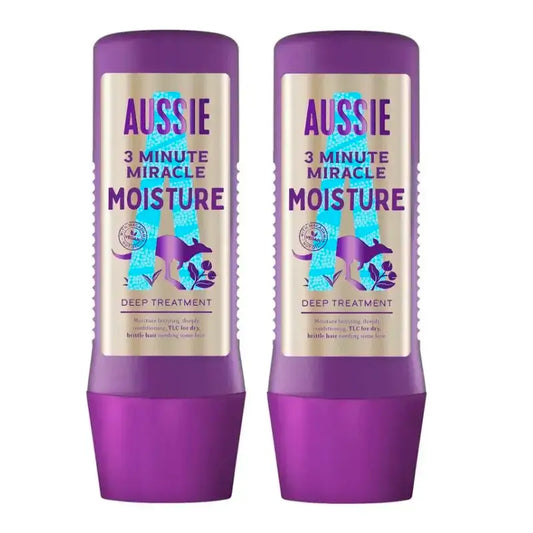 Aussie 3 Minutes Miracle Hydration Sos Mask, confezione da 2 x 225 ml