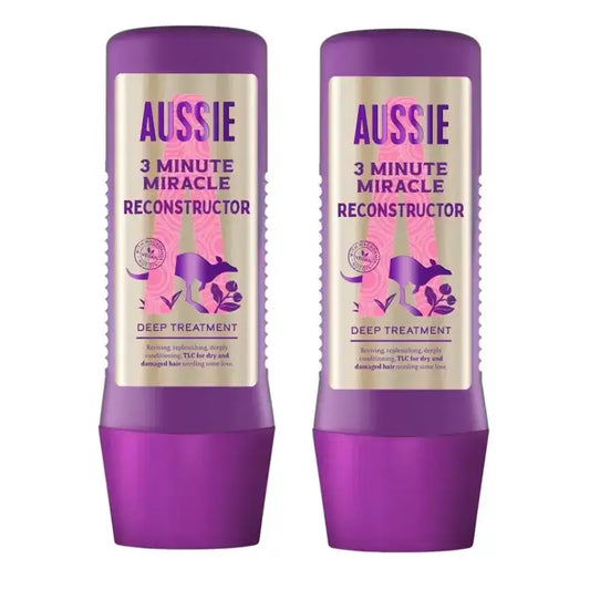 Aussie 3 Minutes Miracle Repair Sos Mask, confezione da 2 x 225 ml
