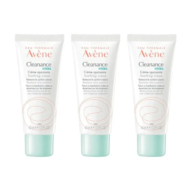 Avène Cleanance Hydra Crema, 3X40 Ml