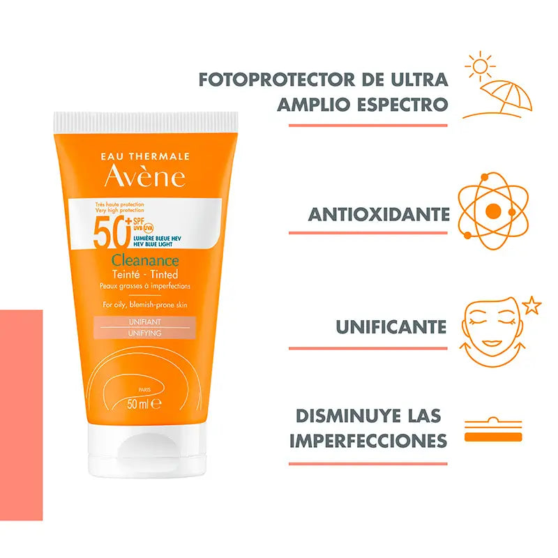 Avène Cleanance SPF 50+ Protezione viso con colore 50 ml