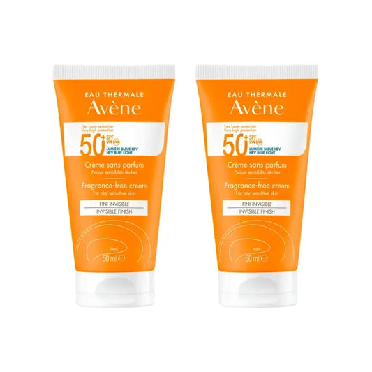 Avène Crema Spf 50+ Non profumata, 2X50 Ml