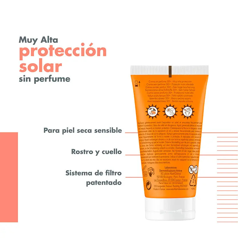 Avène Protezione solare SPF 50+ Non profumata 50 ml