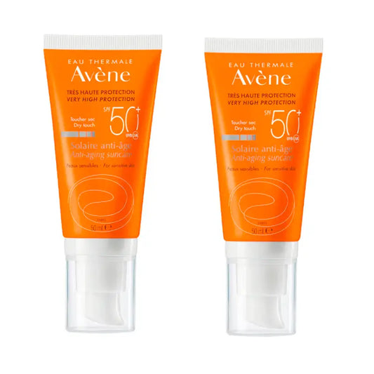 Avène Duplo Crema Solare Spf 50+ Anti-Età, 2X50 Ml