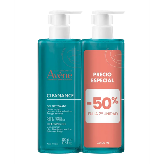 Avène Eau Thermale Cleanance Gel detergente 2 X 400 Ml