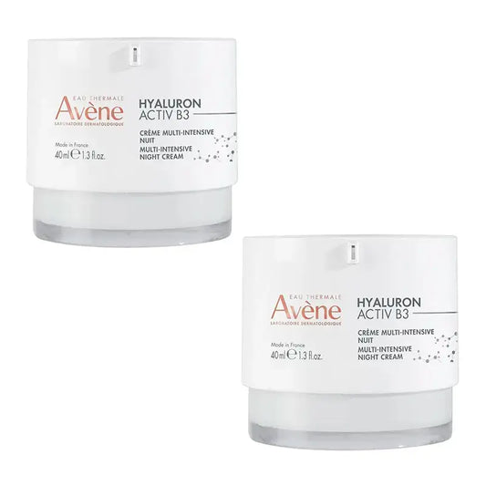 Avène Eau Thermale Hyaluron Activ B3 crema notte, Confezione 2 x 40 ml
