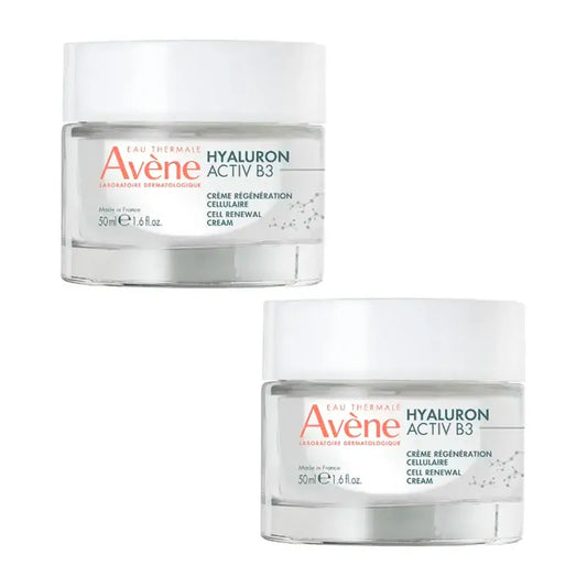 Avène Eau Thermale Hyaluron Activ B3 Crema rigenerante cellulare, confezione da 2 x 50 ml