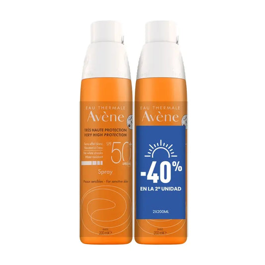 Avène Eau Thermale Spray Spf 50+ Confezione 2 X 200 Ml