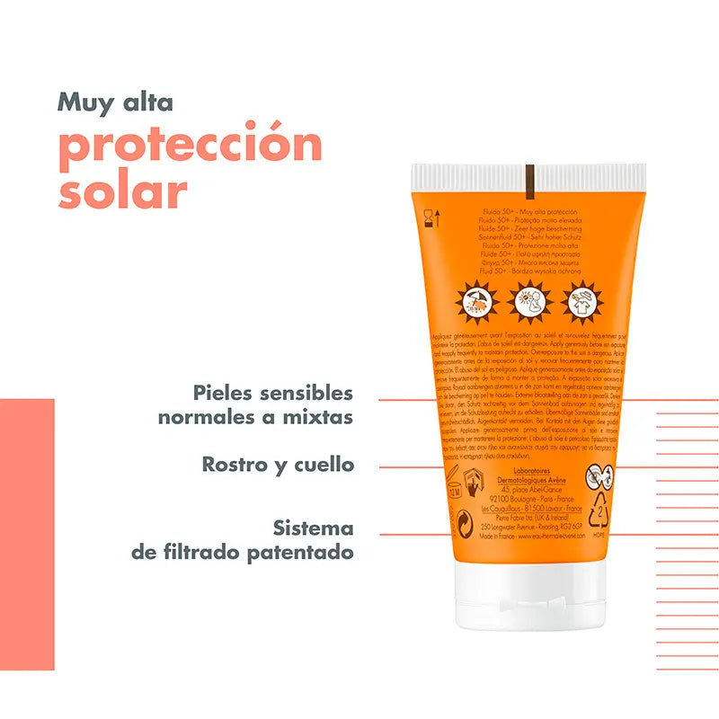 Avène Fluido solare SPF50+ 50 ml
