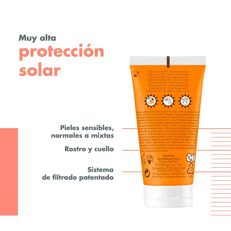 Avène Fluido Solare SPF50+ Colore 50 ml