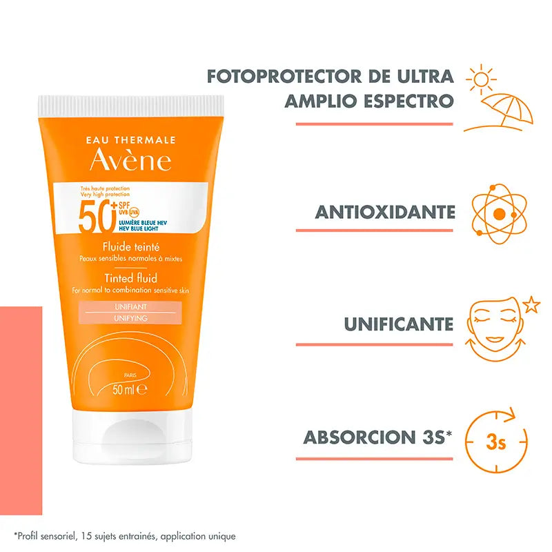 Avène Fluido Solare SPF50+ Colore 50 ml