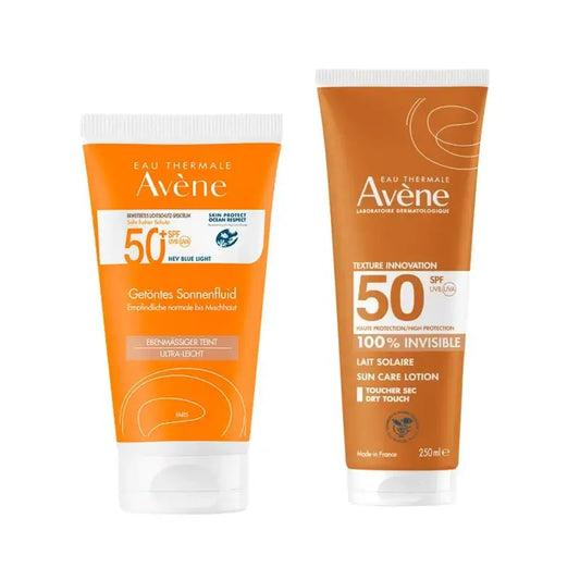 Avène Fluido Spf 50+ Colore 50 Ml + Latte Invisibile Spf 50 250 Ml