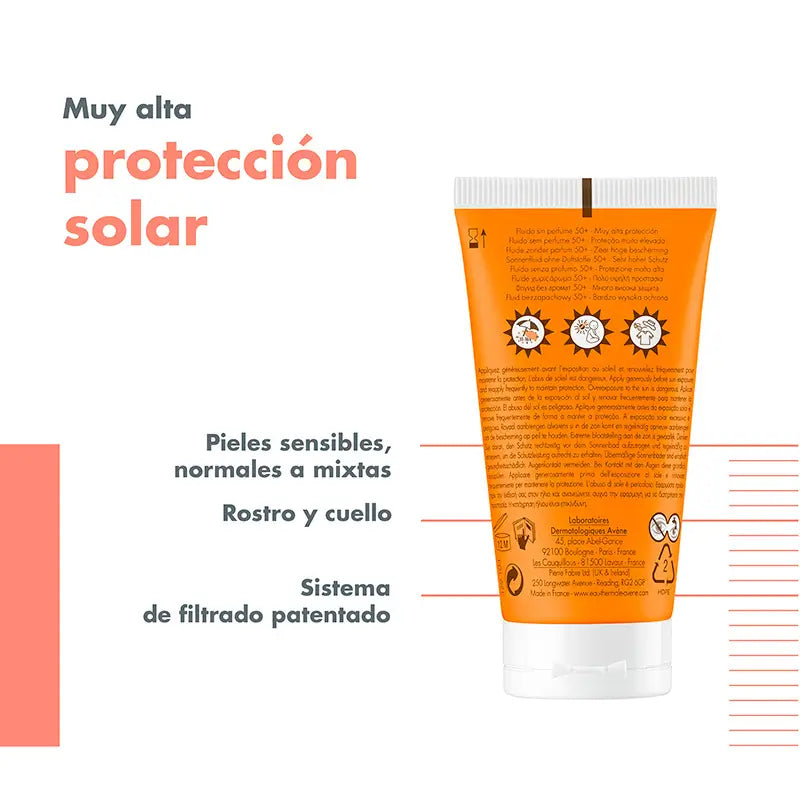 Avène Fluido solare non profumato SPF 50+, 50 ml