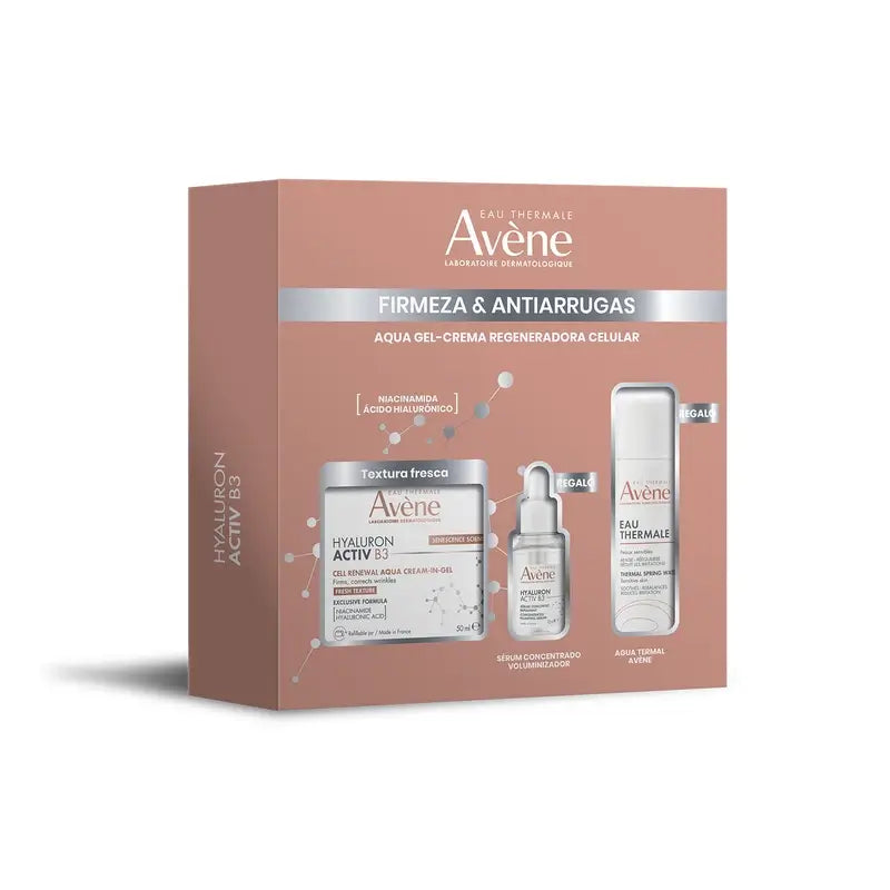 Avène Pack Hyaluron Activ B3 Aqua Gel-Crema 50 ml + Siero in omaggio da 10 ml e Acqua termale da 50 ml