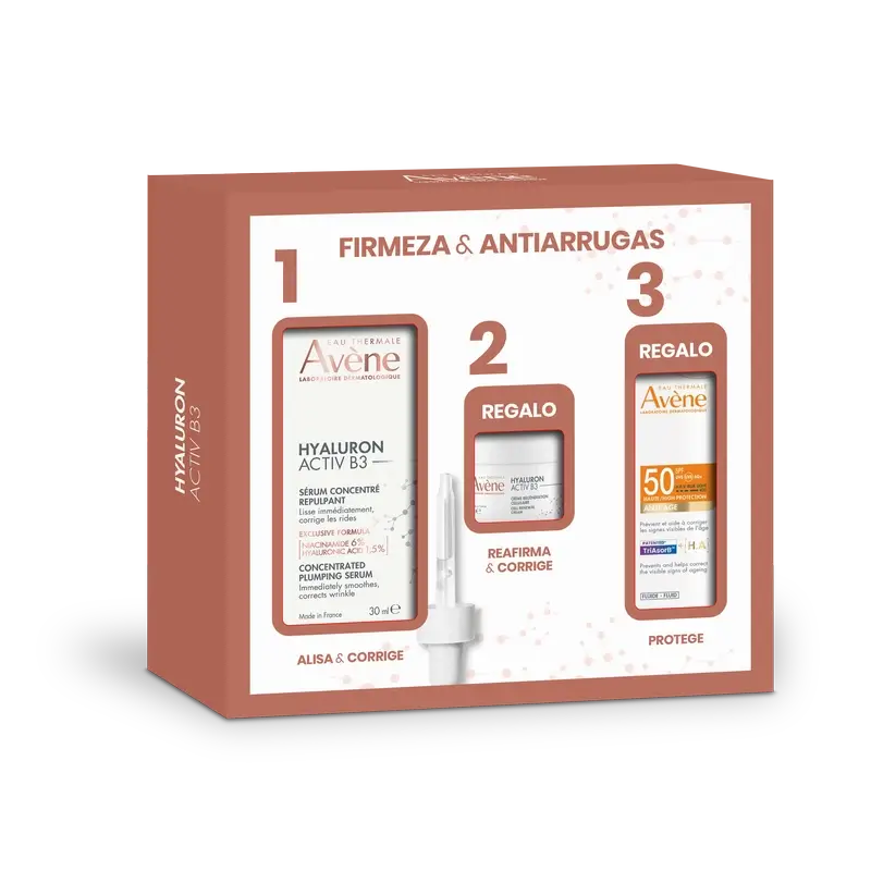 Avène Pack Hyaluron Activ B3 Serum 30 Ml + Hyaluron Activ B3 7 Ml + Fluido solare anti-età Spf50 5 Ml