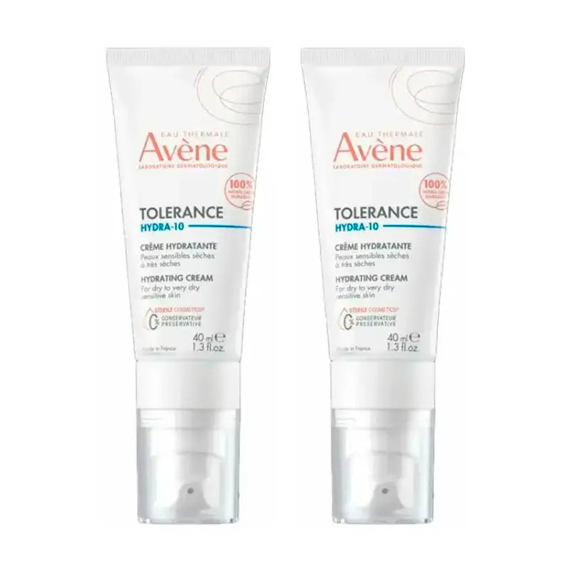 Avène Tolerance Hydra-10 Crema Idratante, Confezione 2 x 40 ml