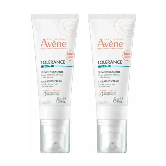 Avène Tolerance Hydra-10 Crema Idratante, Confezione 2 x 40 ml