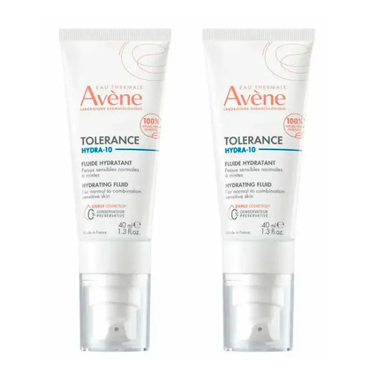 Avène Tolerance Hydra-10 Fluido idratante, confezione da 2 x 40 ml