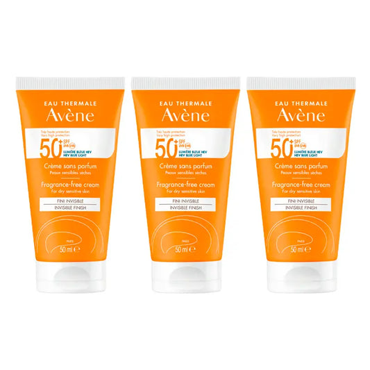 Avène Crema solare Spf 50+ non profumata, 3 x 50 ml
