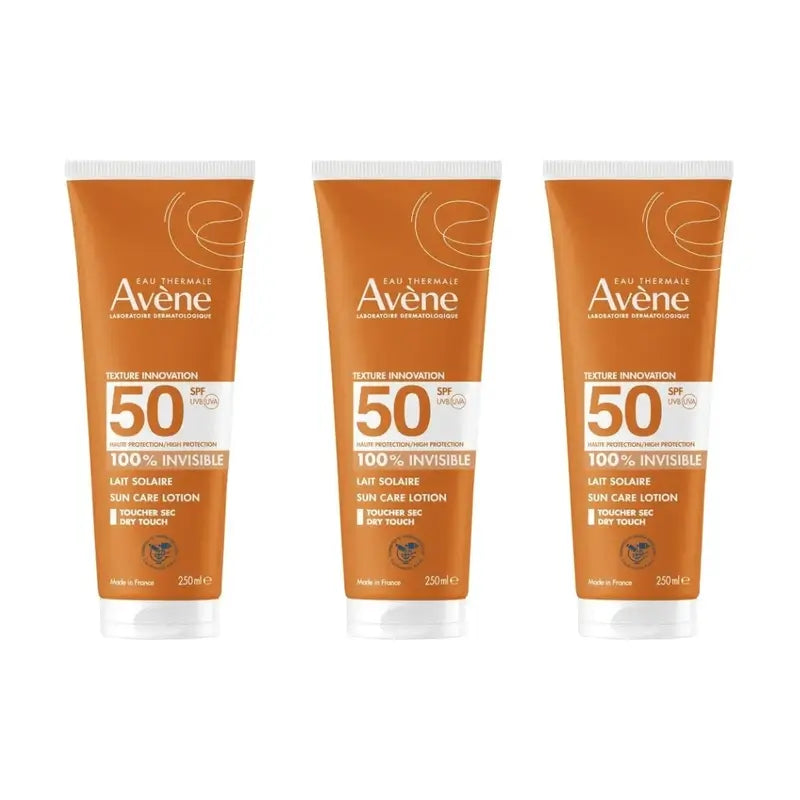 Avène Latte di protezione solare Spf50+, 3 x 250 ml