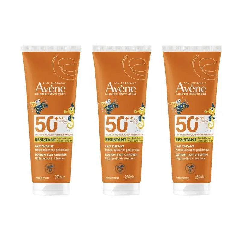 Avène Latte solare per bambini Spf 50+, 3 x 250 ml