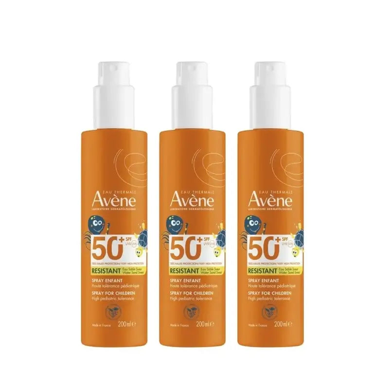 Avène Spray solare per bambini Spf 50+, 3 x 200 ml
