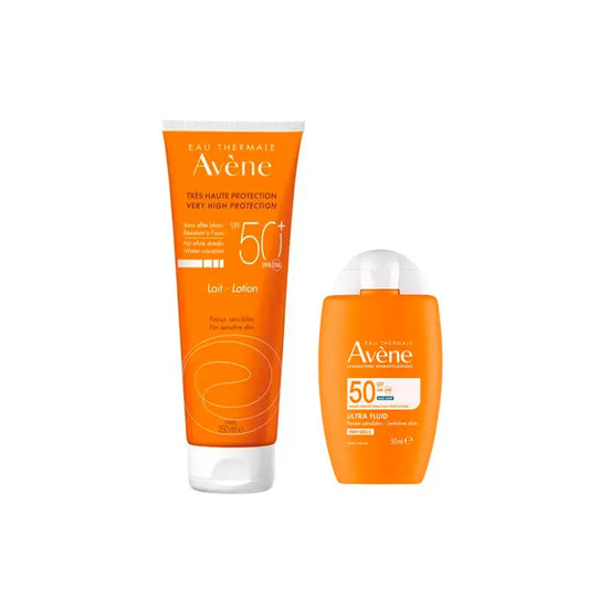 Avène Fluido Ultra Invisibile Spf50 50 Ml + Latte Invisibile Spf 50 250 Ml