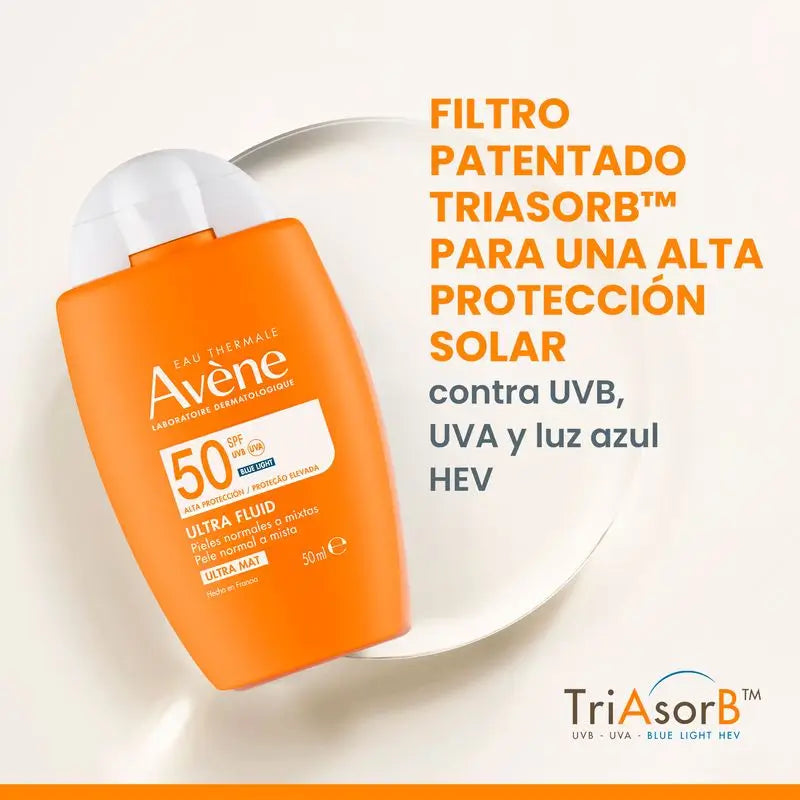 Avène Ultra Fluido Ultra Mat Spf50+, 50 ml