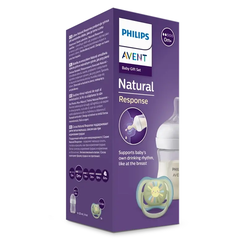 Biberon Avent Natural Response + Kit succhietto Ultra Air 0-6 M