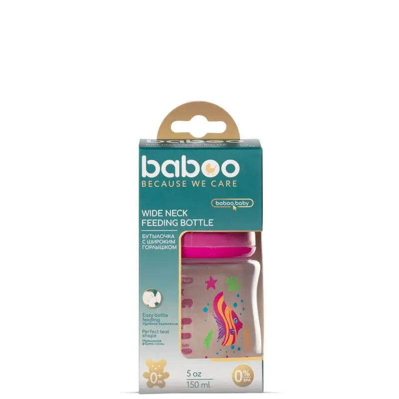 Biberon Baboo anticolica 0+ mesi rosa
