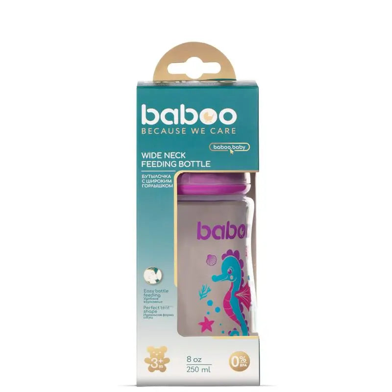Biberon Baboo anticolica 3+ mesi, viola