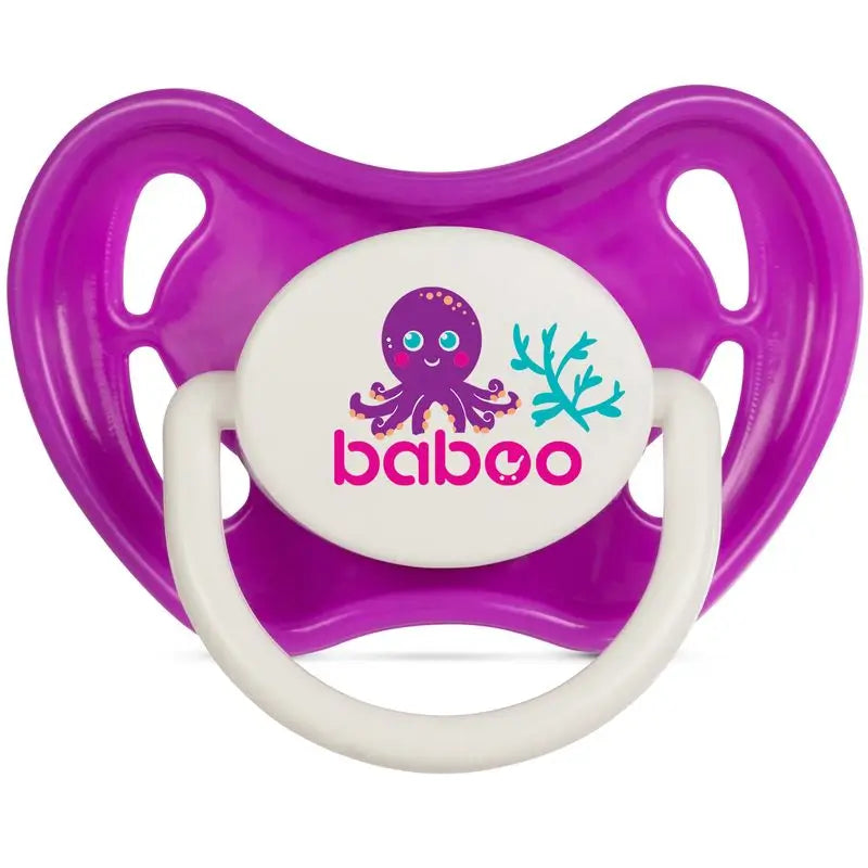 Baboo Succhietto simmetrico in silicone, 0+ mesi, viola