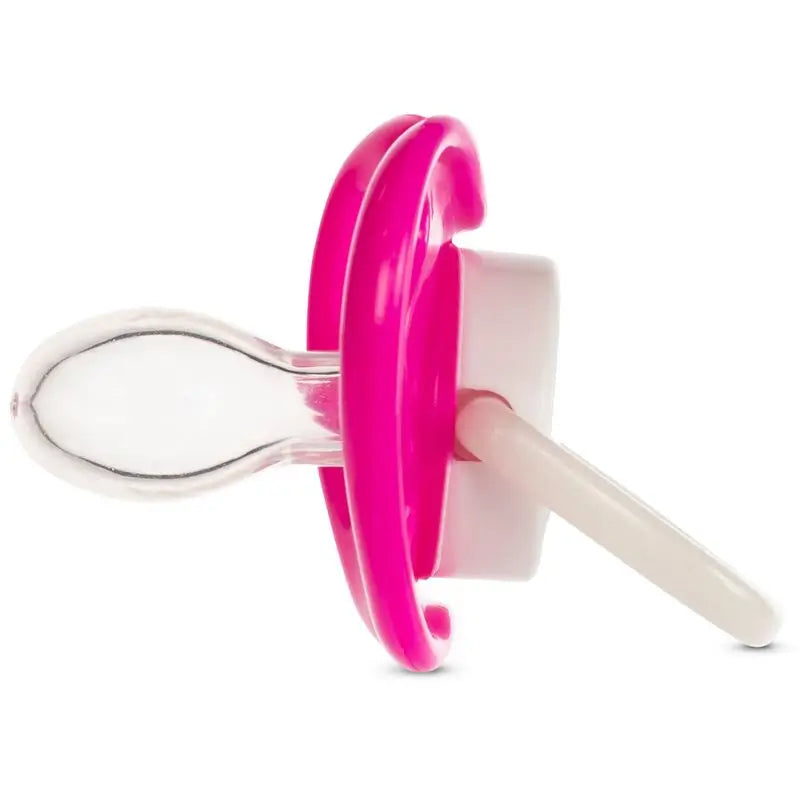 Baboo Succhietto simmetrico in silicone, fosforescente, rosa 6+ mesi