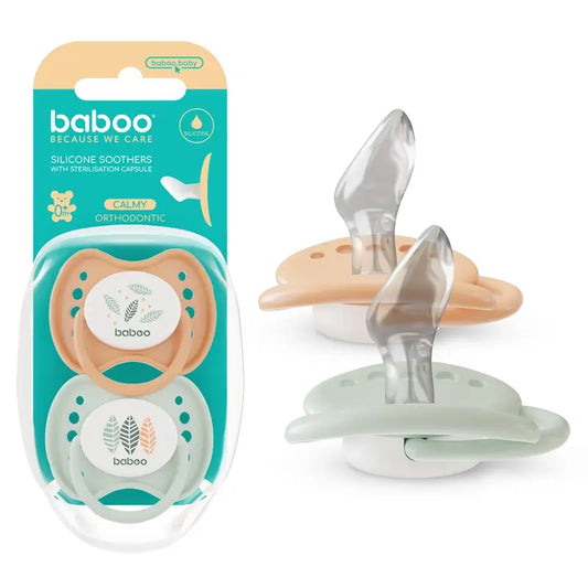 Baboo Calmy Ciucci anatomici 0-6 mesi Peachy Keen, 2 pezzi