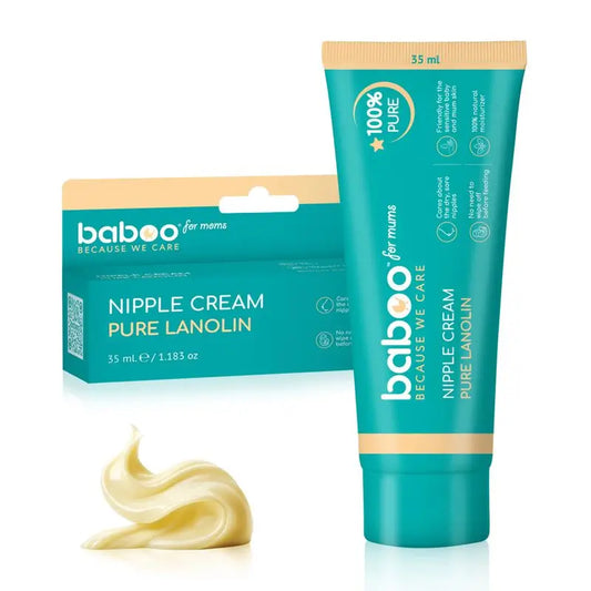 Baboo Crema per capezzoli alla lanolina pura al 100%, 35 ml