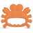 Baboo Crab Teether in silicone, 4+ mesi Arancione