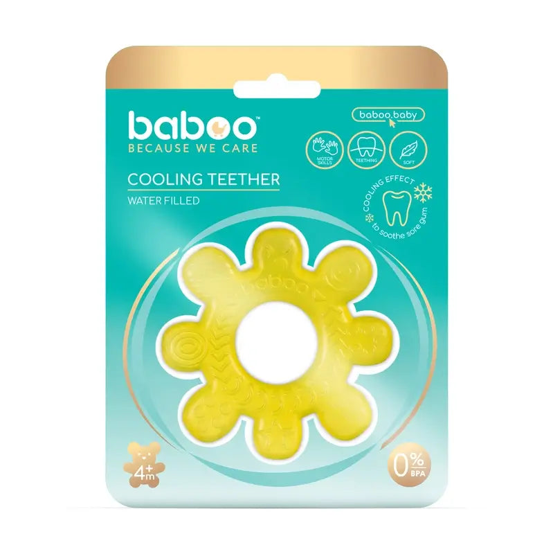 Baboo Teether Ruota refrigerante riempita d'acqua Giallo, 4+ mesi, 1 pz.