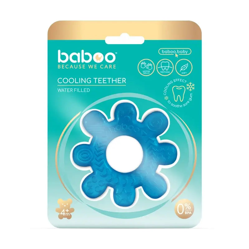 Baboo Teether Ruota Teether Acqua riempita Cooler Blu, 4+ Mesi, 1 pz.