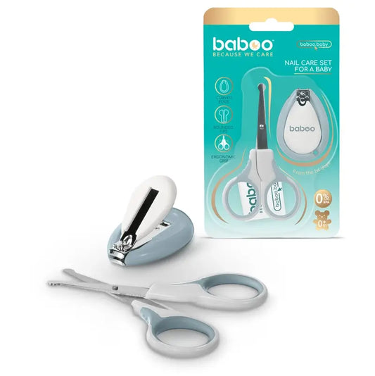 Baboo Set manicure tagliaunghie e forbici 0+ mesi, 2 pezzi