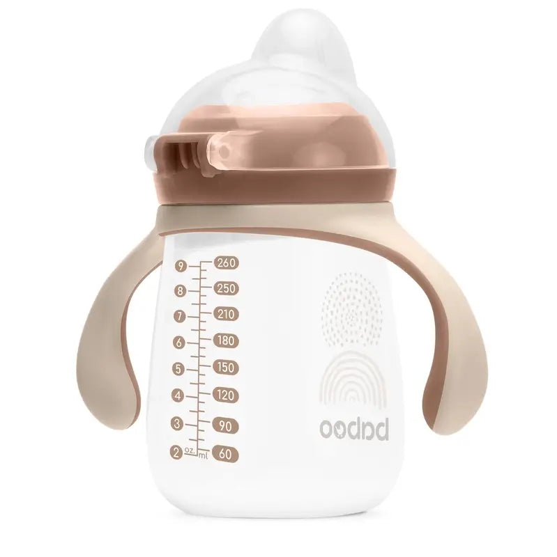 Baboo Au Naturale Tazza di apprendimento in silicone con boccaglio 6+ mesi, 260 ml